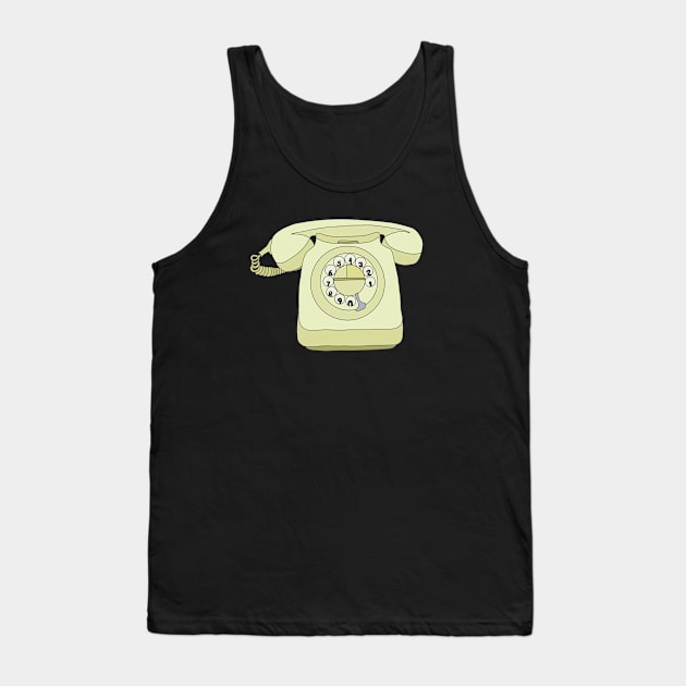 Rotary Phone Dial Old Telephone Tank Top by DiegoCarvalho